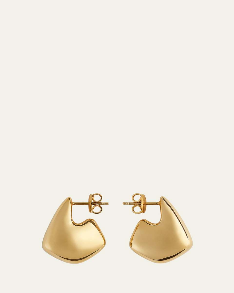 Gold Finish Sculpted Earrings